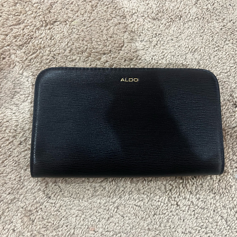 Aldo Elegant Black Zip Wallet